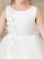 A-line Princess Scoop Sleeveless Asymmetrical Adorable Tulle Flower Girl Dress