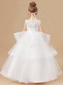 Ball-Gown Princess Scoop Sleeveless Floor-Length Graceful Tulle Flower Girl Dress