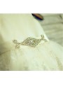 A-line Scoop Sleeveless Knee-Length Lace Sparkling Flower Girl Dress With Sash