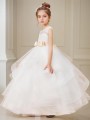 Ball-Gown Princess Scoop Sleeveless Charming Ankle-Length Tulle Flower Girl Dress