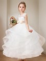 Ball-Gown Princess Scoop Sleeveless Charming Ankle-Length Tulle Flower Girl Dress