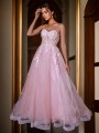 Trendy A-line Sweetheart Short Sleeves Court Train Tulle Convertible Corset Dress With Appliques Lace