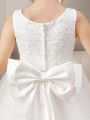 A-line Princess Scoop Sleeveless Ankle-Length Innocent Tulle Flower Girl Dress