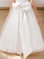 A-line Princess Scoop Sleeveless Ankle-Length Innocent Tulle Flower Girl Dress