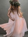 Empire Spaghetti Straps Delightful Sleeveless Floor-Length Chiffon Flower Girl Dress With Ruffles