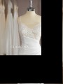 Sheath/Column Stunning V-Neck Sweep Train Stretch Crepe Wedding Dress With Slit